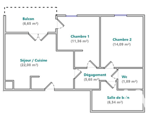 Vente appartement 3 pièces
