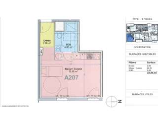 Vente Studio 1 pièce