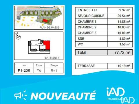 Vente appartement 4 pièces Vente appartement 4 pièces