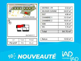 Vente appartement 3 pièces Vente appartement 3 pièces