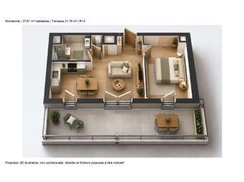 Vente appartement 2 pièces Mondeville 14