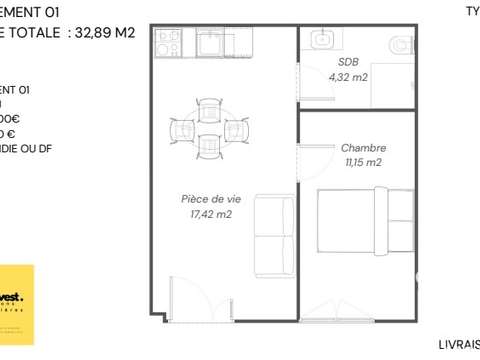Vente appartement 2 pièces Vente appartement 2 pièces