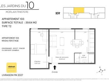 Vente Appartement 2 piècesMorlaix