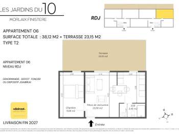 Vente Appartement 2 piècesMorlaix