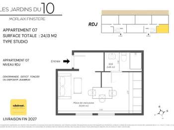 Vente appartement 1 pièce Morlaix 29