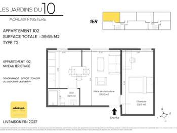 Vente appartement 2 pièces Morlaix 29