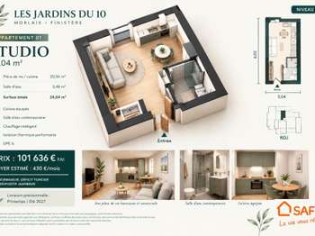 Vente appartement 1 pièce Morlaix 29