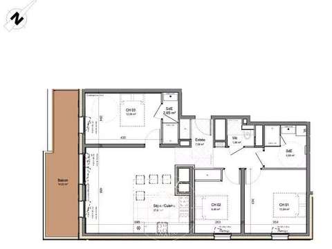 Vente appartement 3 pièces Morzine 74