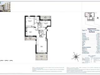 Vente appartement 3 pièces