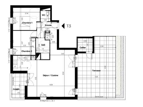 Vente appartement 3 pièces