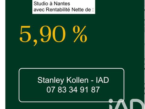 Vente appartement 2 pièces Nantes 44