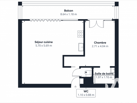 Vente appartement 2 pièces