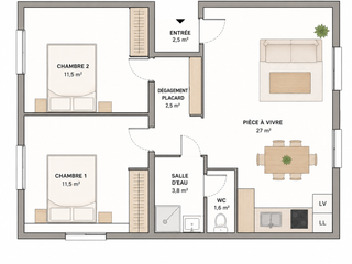 Vente appartement 3 pièces