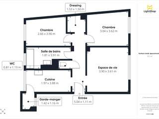 Vente appartement 3 pièces