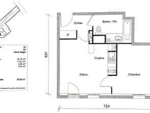 Vente Appartement 2 piècesNantes Saint-Jacques