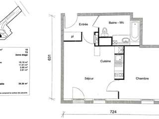 Vente appartement 2 pièces