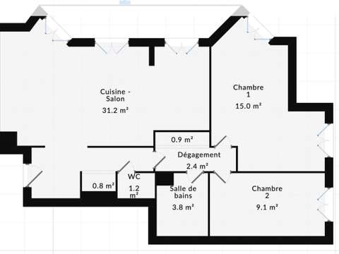Vente appartement 3 pièces