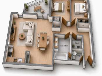 Vente Appartement 3 piècesNantes Toutes-Aides