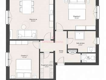 Vente appartement 3 pièces Nantes Toutes-Aides 44