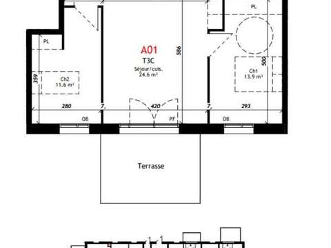 Vente appartement 3 pièces