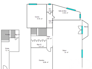 Vente appartement 7 pièces