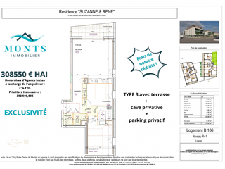 Vente appartement 3 pièces