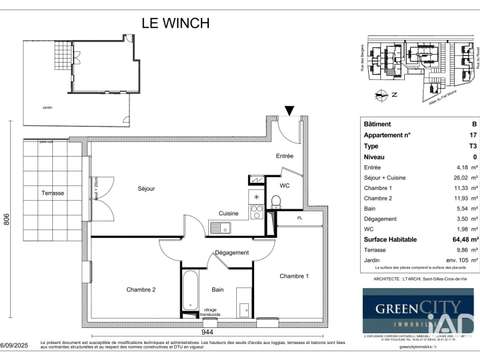 Vente appartement 3 pièces