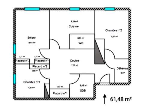 Vente appartement 3 pièces