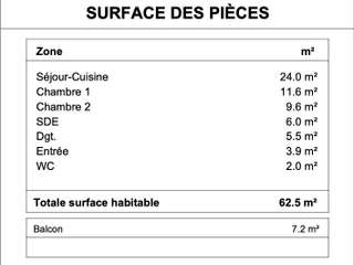 Vente appartement 3 pièces