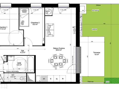 Vente appartement 3 pièces