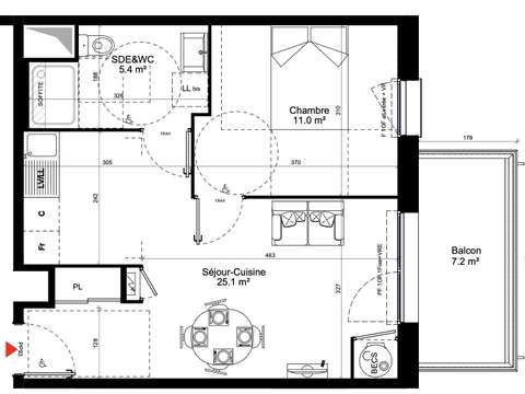 Vente appartement 3 pièces