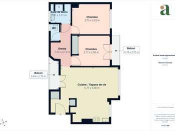 Vente appartement 3 pièces