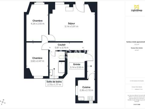 Vente appartement 3 pièces