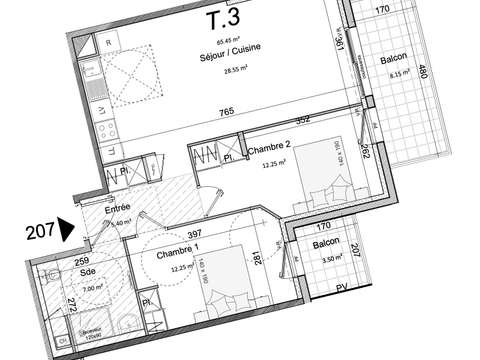 Vente appartement 3 pièces Vente appartement 3 pièces