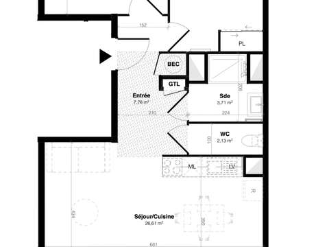 Vente appartement 3 pièces