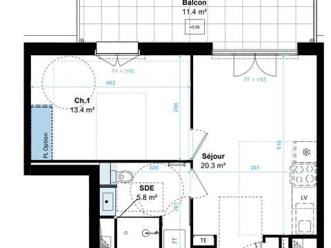 Vente appartement 2 pièces