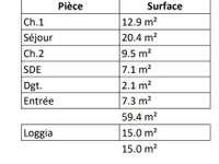 Vente appartement 3 pièces