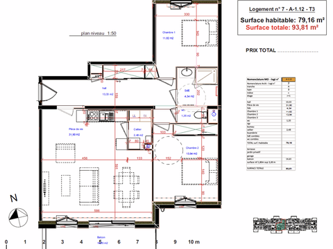 Vente appartement 3 pièces