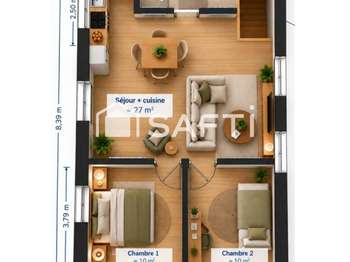 Vente Appartement 3 piècesPlonéour-Lanvern