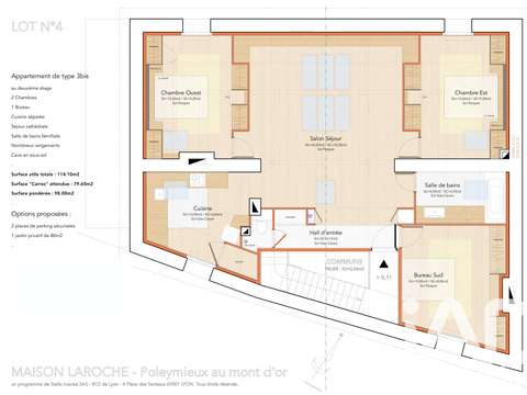 Vente appartement 3 pièces Poleymieux-au-Mont-d'Or 69