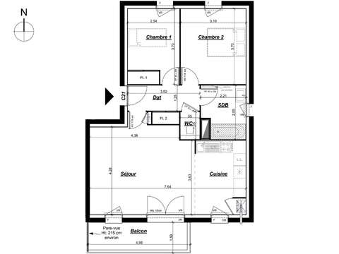 Vente appartement 3 pièces