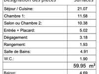 Vente appartement 3 pièces