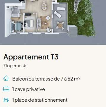 Vente appartement 3 pièces Vente appartement 3 pièces