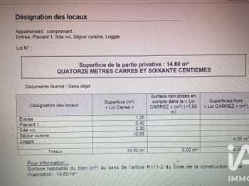 Vente Appartement T1Port-leucate