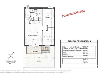 Vente appartement 3 pièces
