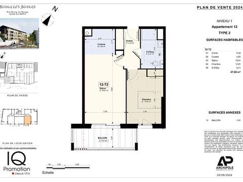 Vente appartement 2 pièces