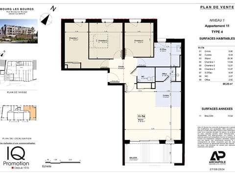 Vente appartement 4 pièces