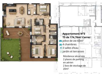 Vente Appartement 5 piècesQuimper Penanguer - Kervilien - Penhars