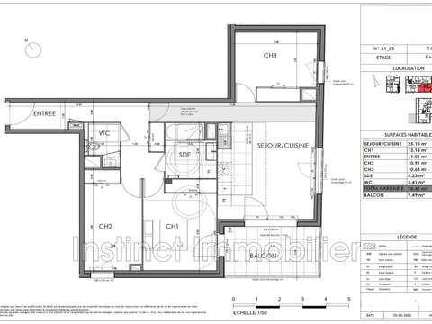 Vente appartement 4 pièces Rennes 35