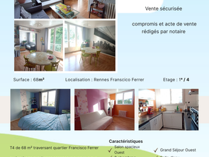 Vente Appartement 4 piècesRennes